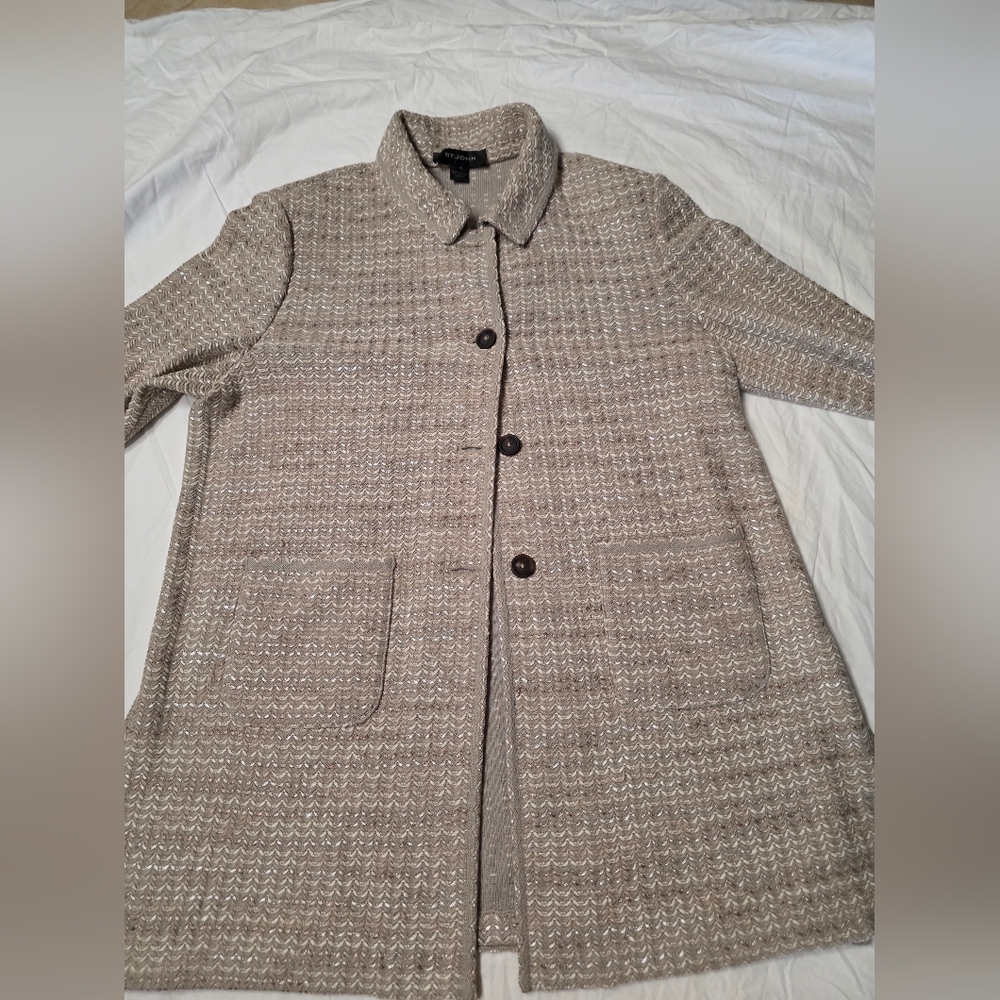 St.John USA Size12 Button Down Sweater Pockets